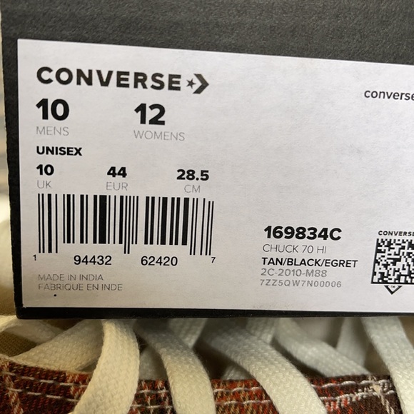 Converse Chuck 70 Hi Tan/Black/Egret MEN`S - Picture 16 of 16